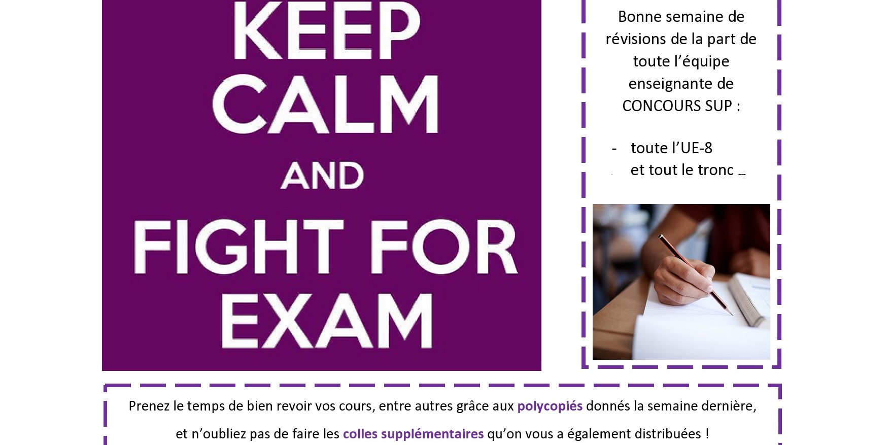 CONCOURS SUP Révisions 08-14 Avril 2019