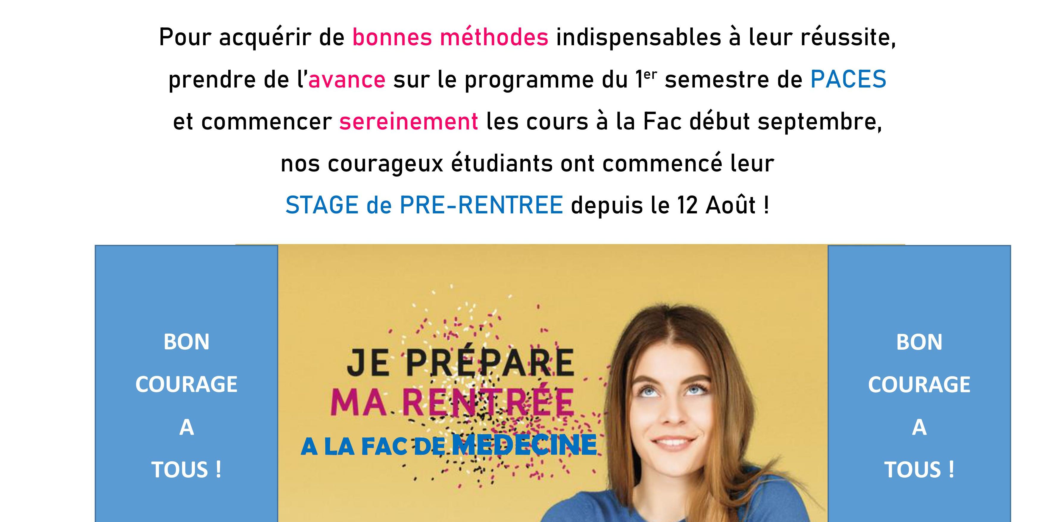 début pré-rentrée août 2019